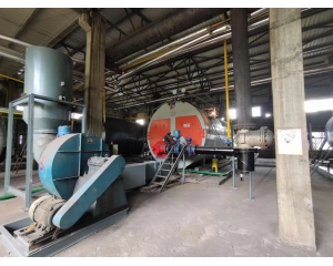 How does a high-temperature steam boiler in a paper mill work?
