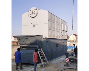 Automatic pressure steam boiler for coal wood biomass combustion in papermaking industry is suitable